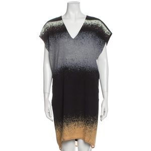 Derek Lam 10 Crosby Shift Dress Black Multi-Color Organic Print Size 10 EUC